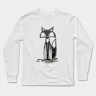 Clever Fox Linoprint Long Sleeve T-Shirt